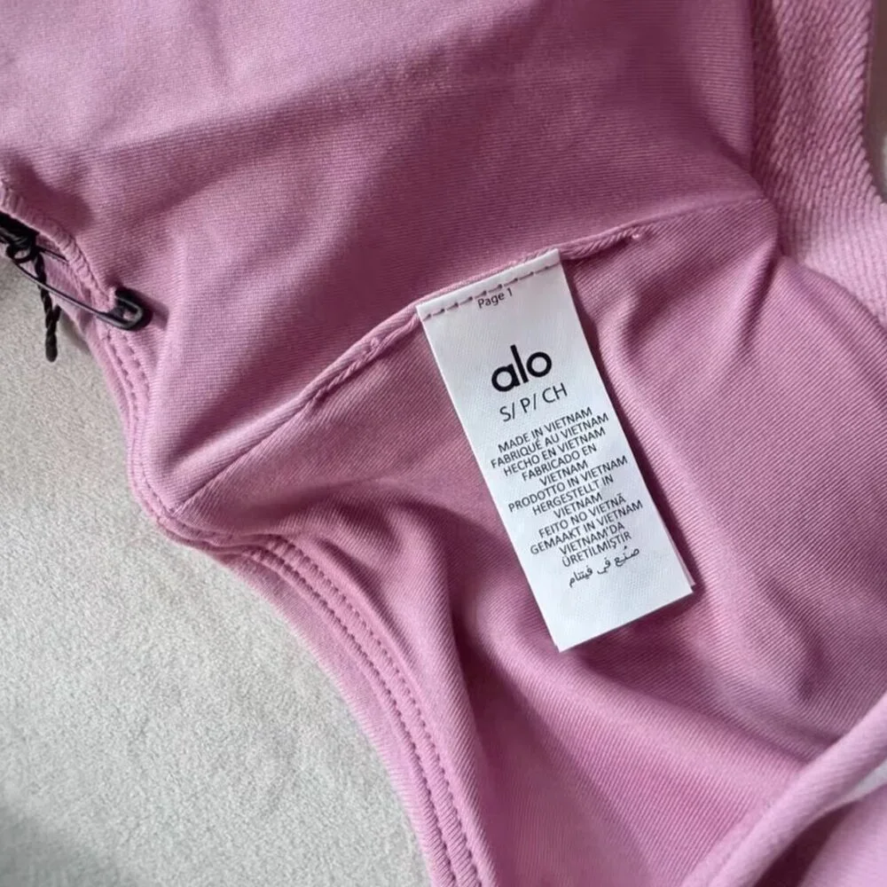 Alo Heartthrob Bra & Leggings In Pink Wild Rose *SET*